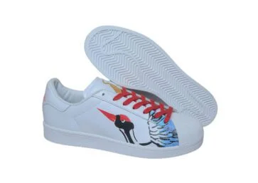 נעלי אדידס-ADIDAS Stan Smith - Red-Blue