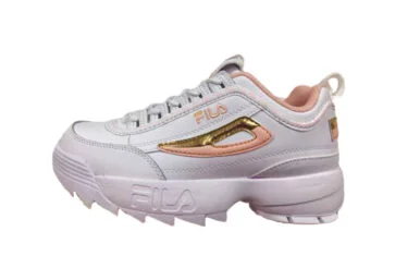 נעלי פילה-Fila Disruptor 2 Premium Athletic Shoes-TITAN WHITE-CALICO