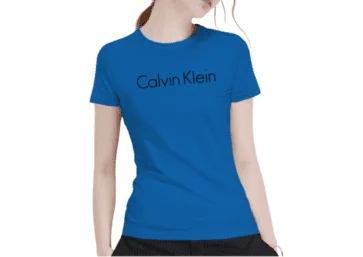 CK Round Neck Short Sleeve Women-Blue