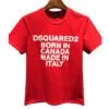 DSQUARED2 TSHIRT MEN SHORT-Red White Combo