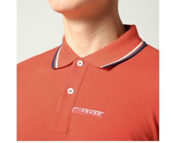⁦פראדה-PRADA TSHIRT POLO SHORT MEN - Flamingo⁩ – תמונה ⁦7⁩