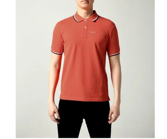 ⁦פראדה-PRADA TSHIRT POLO SHORT MEN - Flamingo⁩ – תמונה ⁦3⁩