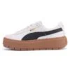 נעלי פומה- Puma suede platform rihanna platform shoes leather-Black and White
