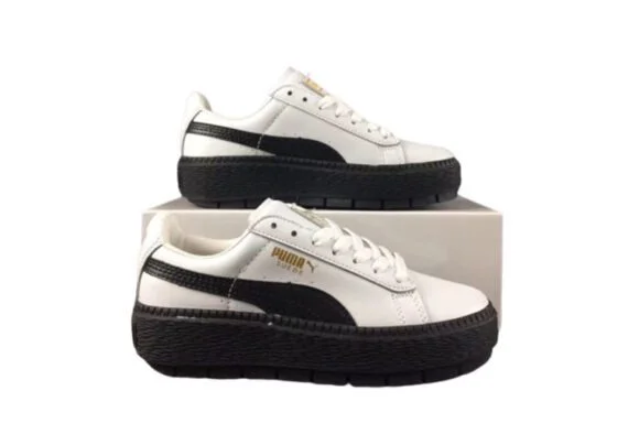 ⁦נעלי פומה- Puma suede platform rihanna platform shoes leather-Desert Storm⁩ – תמונה ⁦5⁩