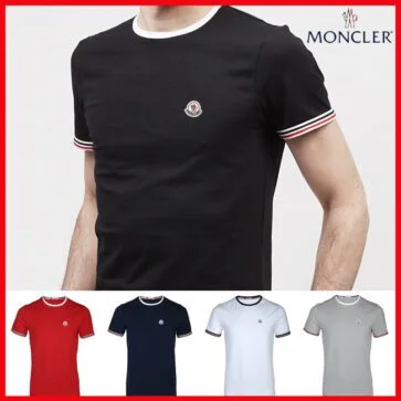 SHORT TSHIRT MEN MONCLER FRONT LOGO-קטלוג חולצות קצרות מונקלר