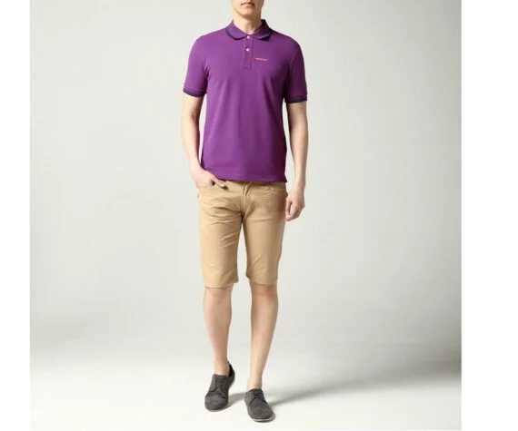 ⁦פראדה-PRADA TSHIRT POLO SHORT MEN - Purple⁩ – תמונה ⁦9⁩