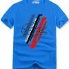 לקוסט-LACSOTE TSHIRT DESGIN MEN SHORT - Blue