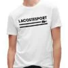 לקוסט-LACSOTE TSHIRT DESGIN MEN SHORT - White & Black Logo