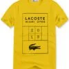 לקוסט-LACSOTE TSHIRT DESGIN MEN SHORT - Yellow