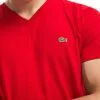 ⁦לקוסט-LACSOTE TSHIRT MEN V NECK SHORT - Red⁩ – תמונה ⁦4⁩