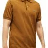 לקוסט-LACSOTE TSHIRT MEN'S POLO SHORT - Saddle Brown