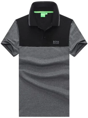 בוס-HUGO BOSS POLO TSHIRT MEN'S - Black & Gray