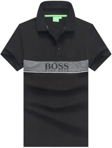 בוס-HUGO BOSS POLO TSHIRT MEN'S - Black & Gray