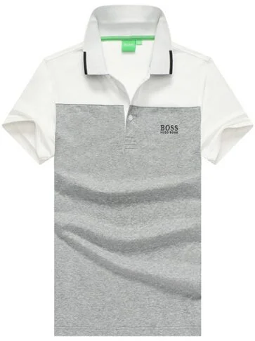 בוס-HUGO BOSS POLO TSHIRT MEN'S - White & Gray