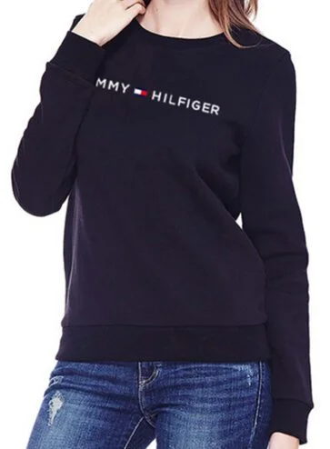 טומי הילפיגר-TOMMY SWETER WOMEN - BLACK