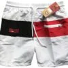 טומי הילפיגר-TOMMY SWIM MEN'S -BLACK WHITE & RED