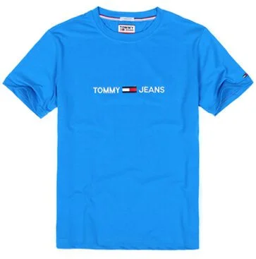 טומי הילפיגר-TOMMY TSHIRT MEN'S - SKY BLUE