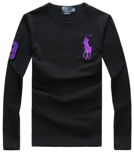 ראלף לורן-RALPH LAUREN TSHIRT MEN'S LONG - BLACK