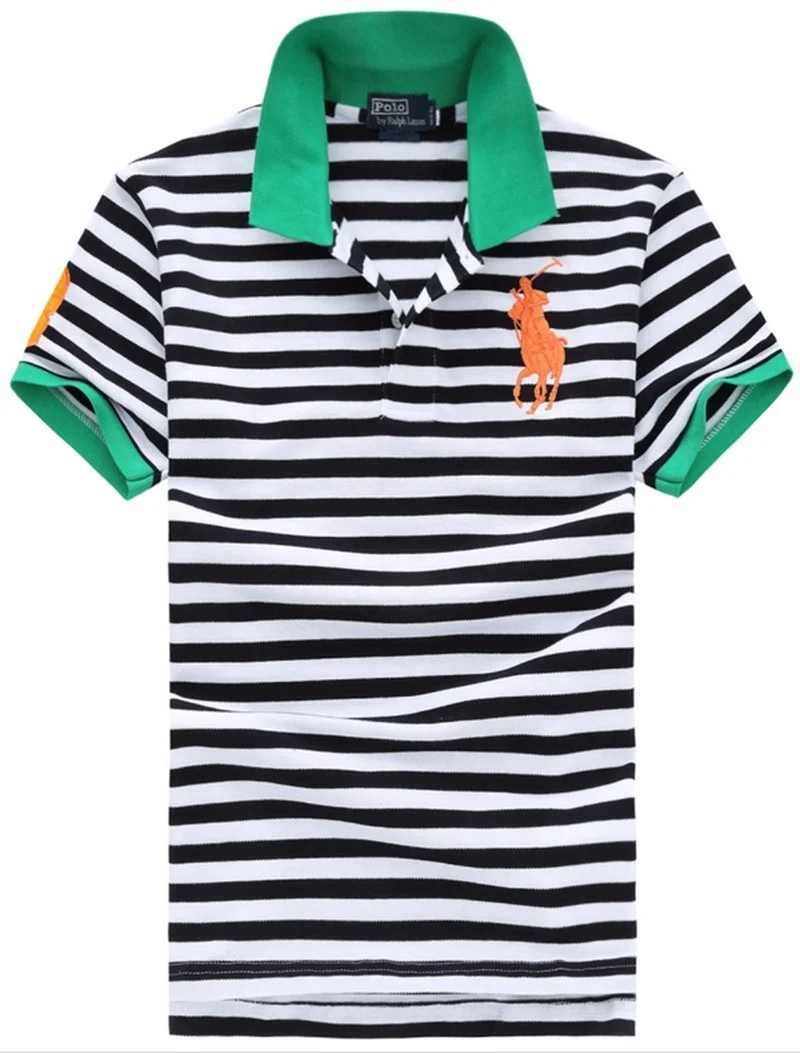 ראלף לורן-RALPH LAUREN POLO TSHIRT SHORT BIG PONY MEN'S - Black & White