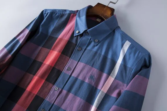 ⁦מעיל ברברי-BURBERRY BUTTON MEN - Bahama Blue Mix⁩ – תמונה ⁦3⁩