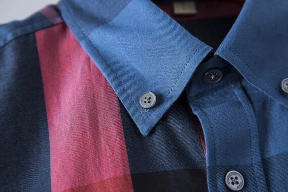 ⁦מעיל ברברי-BURBERRY BUTTON MEN - Bahama Blue Mix⁩ – תמונה ⁦8⁩