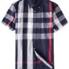 מעיל ברברי-BURBERRY BUTTON MEN - Blacl Mix