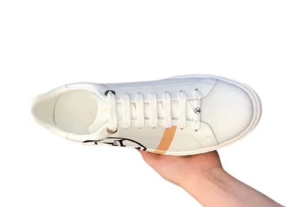 ⁦לואי ויטון - Louis Vuitton shoes - White Black & Harvest Gold⁩ – תמונה ⁦7⁩