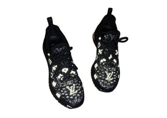 ⁦לואי ויטון - Louis Vuitton shoes - Black & White Combo⁩ – תמונה ⁦2⁩