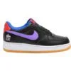 ⁦נעלי נייק -Nike Air Force 1 Low BLACK-MEDIUM PURPLE⁩ – תמונה ⁦3⁩