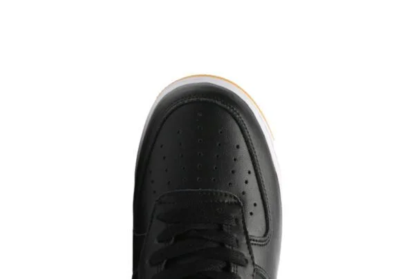 ⁦נעלי נייק -Nike Air Force 1 Low BLACK-MEDIUM PURPLE⁩ – תמונה ⁦6⁩
