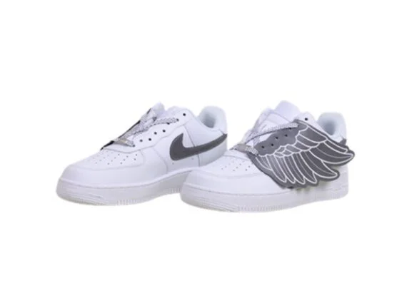 ⁦נעלי נייק -Nike Air Force 1 Low White-Spun Pearl⁩ – תמונה ⁦12⁩