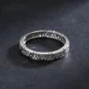 ⁦טבעת יוקרה-Silver Rings For Women Round Classic Ten Hearts Zircon Ring Romantic Wedding⁩ – תמונה ⁦5⁩
