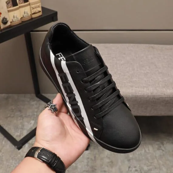 ⁦פנדי - FENDI SHOES - bLACK & White⁩ – תמונה ⁦9⁩