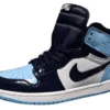 נעלי נייק-Nike Air Jordan 1 High White With Nave - Sky Blue