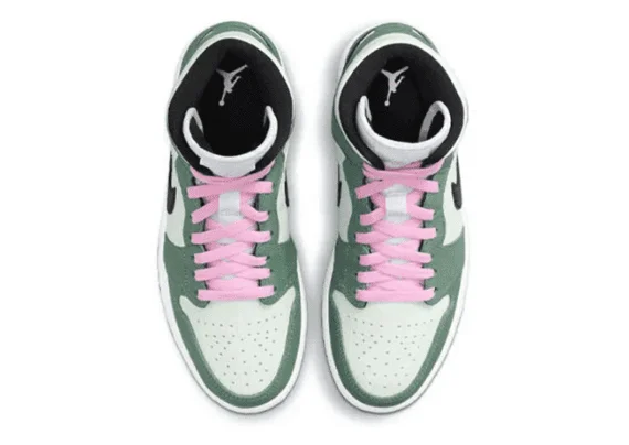 ⁦נעלי נייק-Nike Air jordan 1 Mid Dutch Green⁩ – תמונה ⁦3⁩