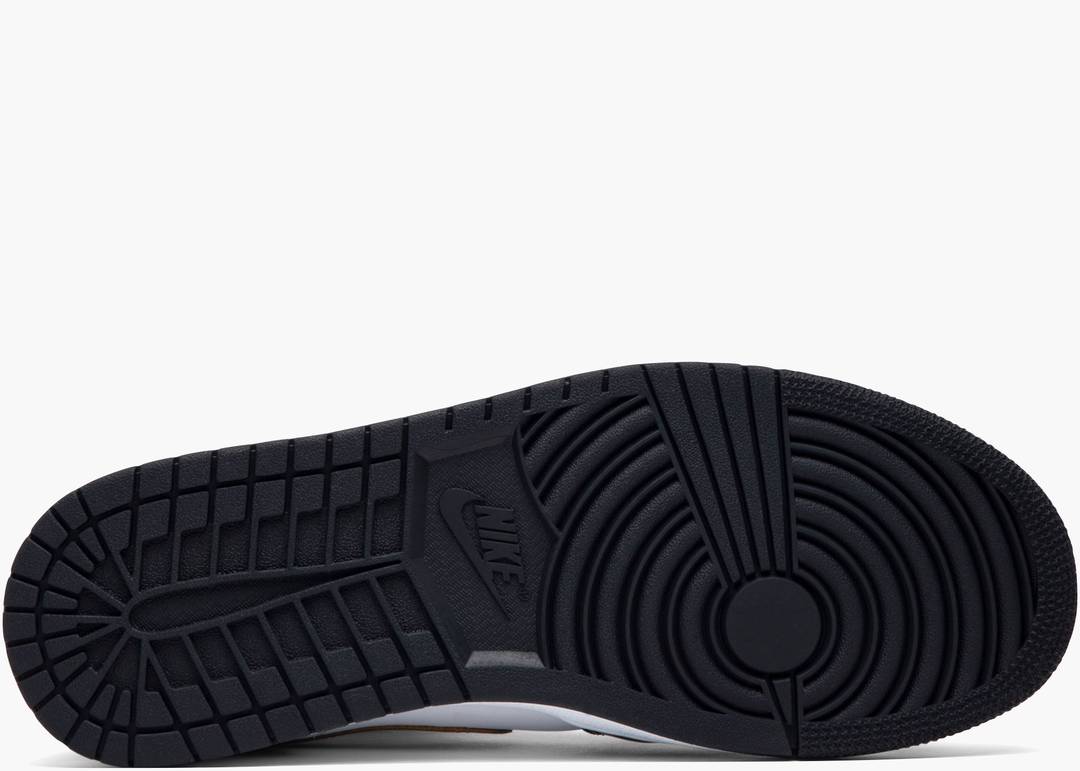 נייק ג'ורדן-Nike Air jordan 1 Mid - Patent Black White Gold – תמונה 3