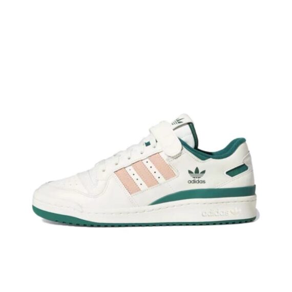 אדידס פורום - ADIDAS FORUM LOW Dark Green/Core White/Magic Beige SNEAKERS