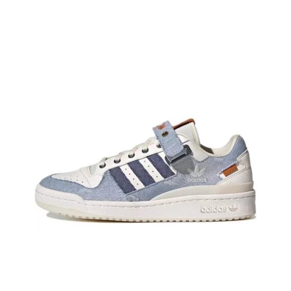 אדידס פורום - ADIDAS FORUM Low Trainers White, Blue SNEAKERS