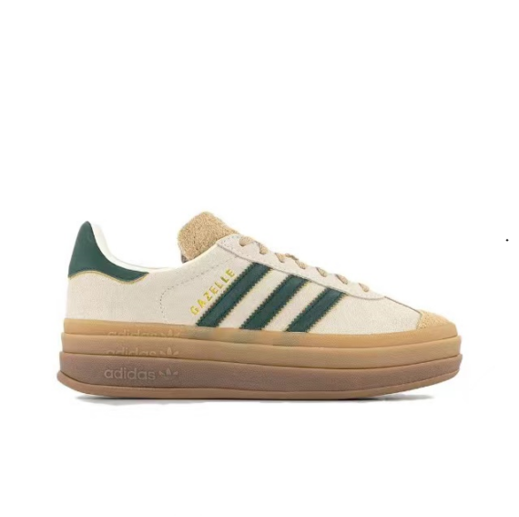 ⁦אדידס גאזל- ADIDAS GAZELLE BOLD SHOES Cream/Green⁩ – תמונה ⁦3⁩