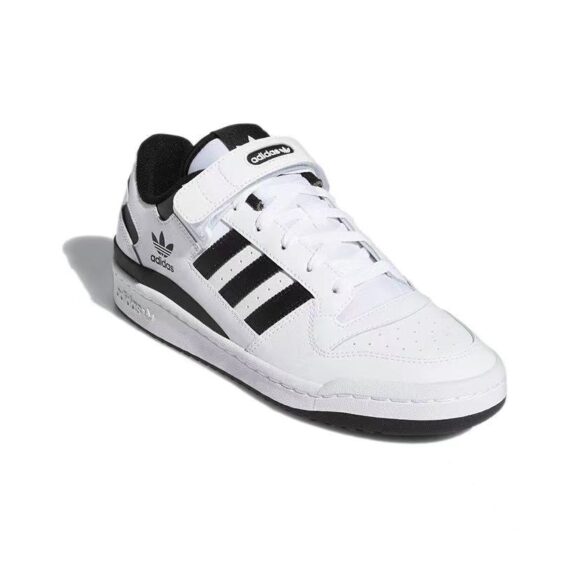 ⁦אדידס פורום - ADIDAS FORUM Low White/Black SNEAKERS⁩ – תמונה ⁦3⁩