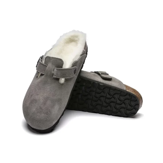 ⁦כפכפי בירקנשטוק | Birkenstock Boston Grey⁩ – תמונה ⁦4⁩