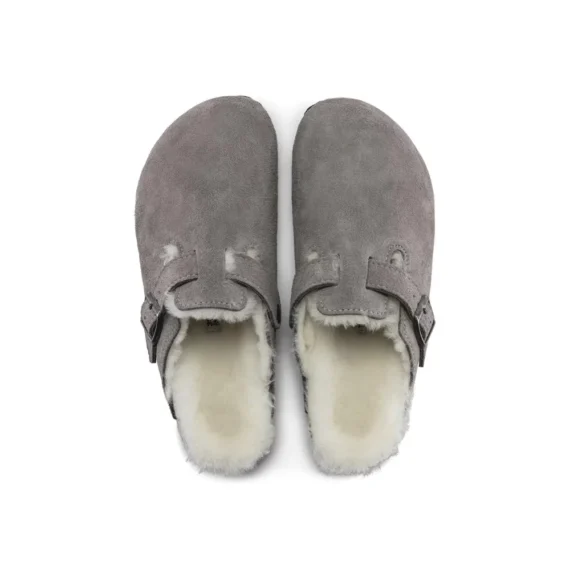 ⁦כפכפי בירקנשטוק | Birkenstock Boston Grey⁩ – תמונה ⁦3⁩