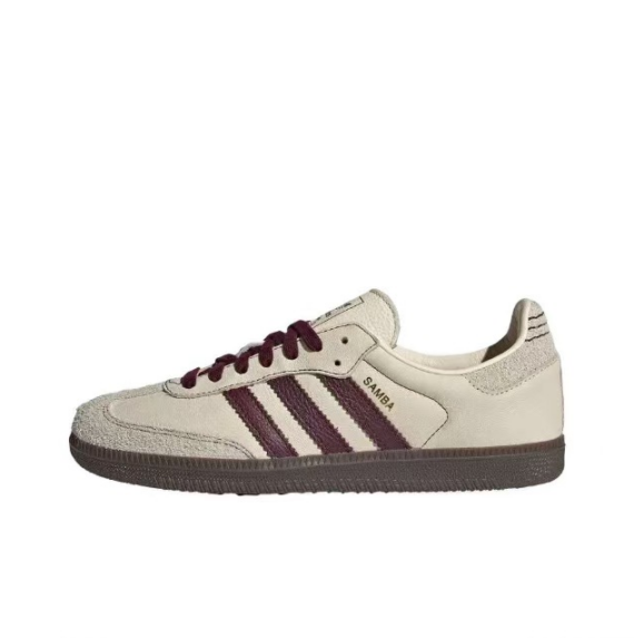 ⁦נעלי אדידס סמבה-Samba ADV Sneakers Gray Maroon⁩ – תמונה ⁦2⁩