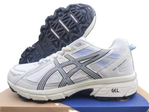 נעלי אסיקס - ASICS Gel Venture 6 white gray stripe