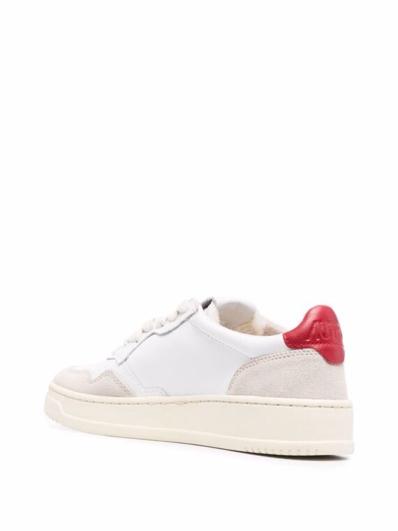 ⁦סניקרס - AUTRY Medalist Sneakers White/red⁩ – תמונה ⁦3⁩