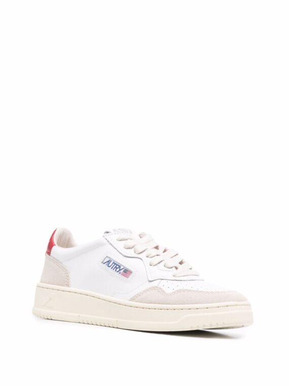 ⁦סניקרס - AUTRY Medalist Sneakers White/red⁩ – תמונה ⁦2⁩