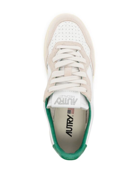 ⁦סניקרס - AUTRY Medalist Sneakers White/Grass Green⁩ – תמונה ⁦4⁩