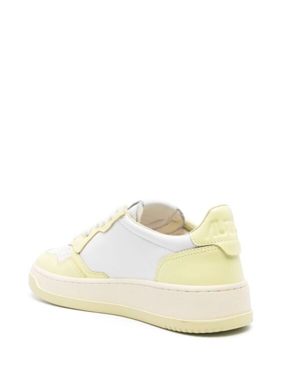 ⁦סניקרס - AUTRY Medalist Sneakers White/Lemon Yellow⁩ – תמונה ⁦3⁩