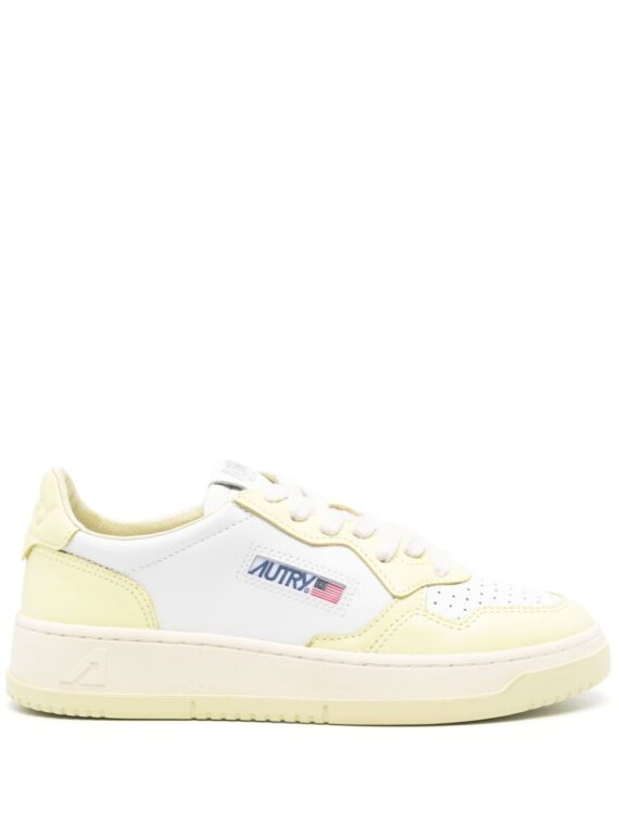 סניקרס - AUTRY Medalist Sneakers White/Lemon Yellow