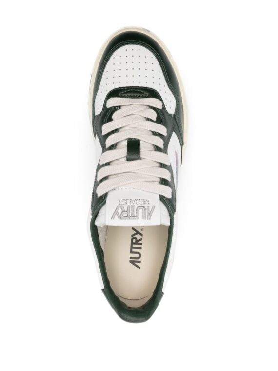 ⁦סניקרס - AUTRY Medalist Sneakers Green/white⁩ – תמונה ⁦4⁩